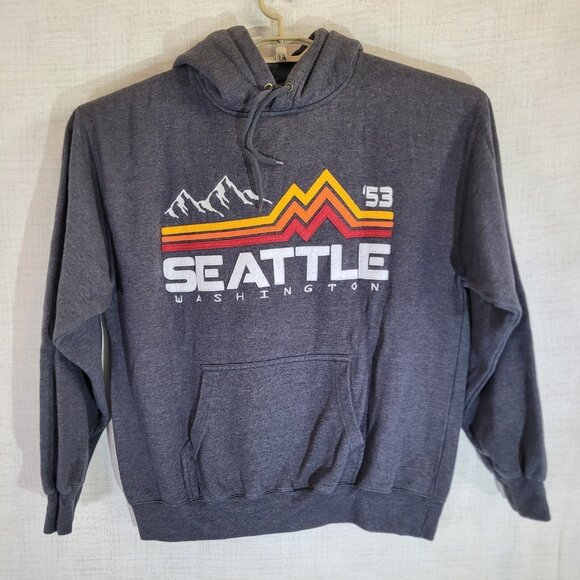 Pro Mountain Other - Prairie Mountain Hoodie Mens Gray Large Seattle Washington 53 Pullover Graphic